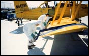 {Installing callibrated spray nozzle}