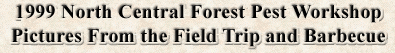 1999 North centarl Forest Pest Workshop-Pictures from the field trip and barbecue
